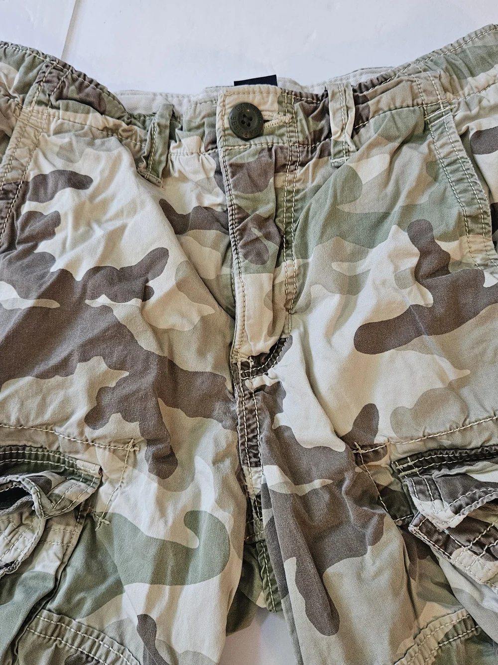 GAP Kids Camouflage Cargo Shorts - Green & Brown Camo